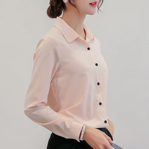 Women's Long-sleeved Chiffon Shirt