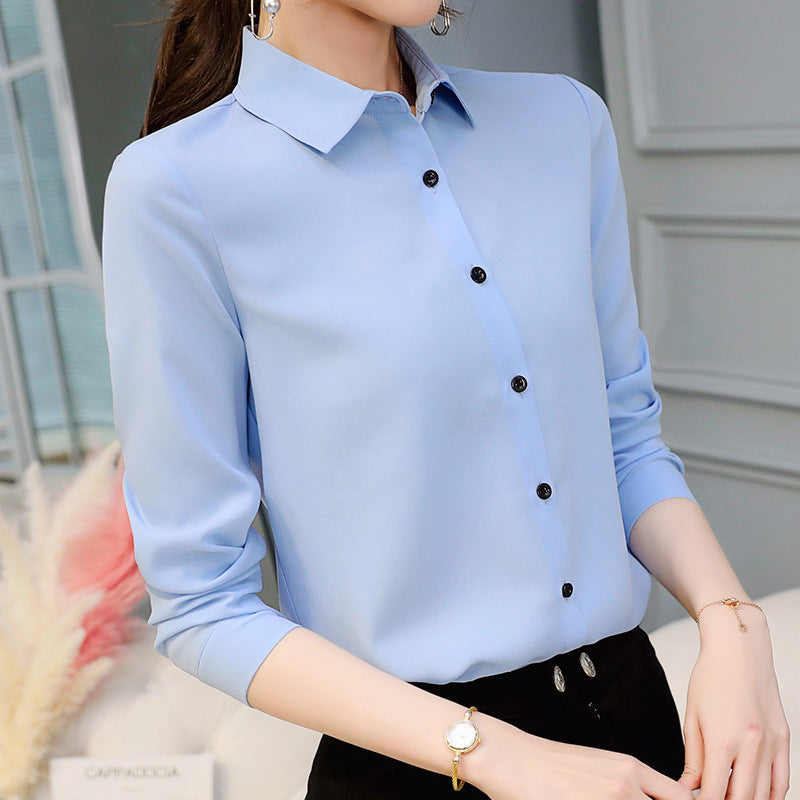 Women's Long-sleeved Chiffon Shirt