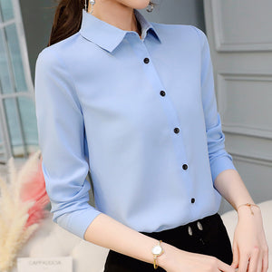 Women's Long-sleeved Chiffon Shirt