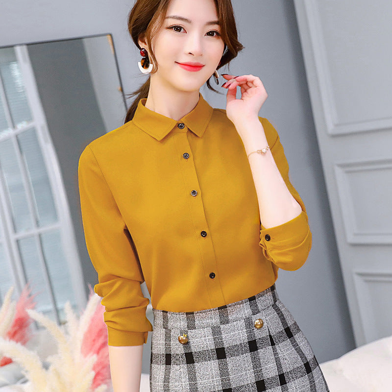 Women's Long-sleeved Chiffon Shirt