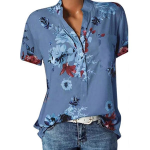 woman casual V-neck short-sleeved shirt