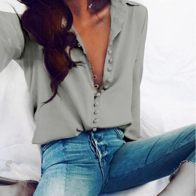woman Casual Solid Color Tops
