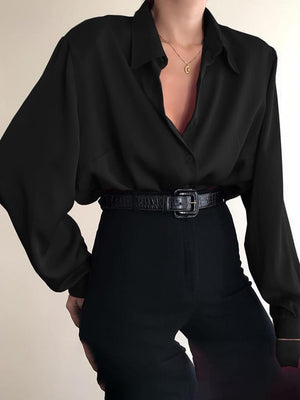 women Button Turn Down Collar Shirts