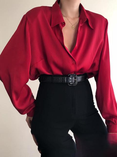 women Button Turn Down Collar Shirts