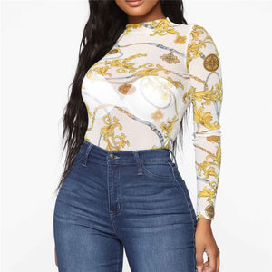 See Through Printed Shirt