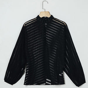 Sexy Women Mesh Sheer Blouses