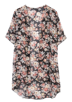 Flower Printed Half Sleeve Female Top