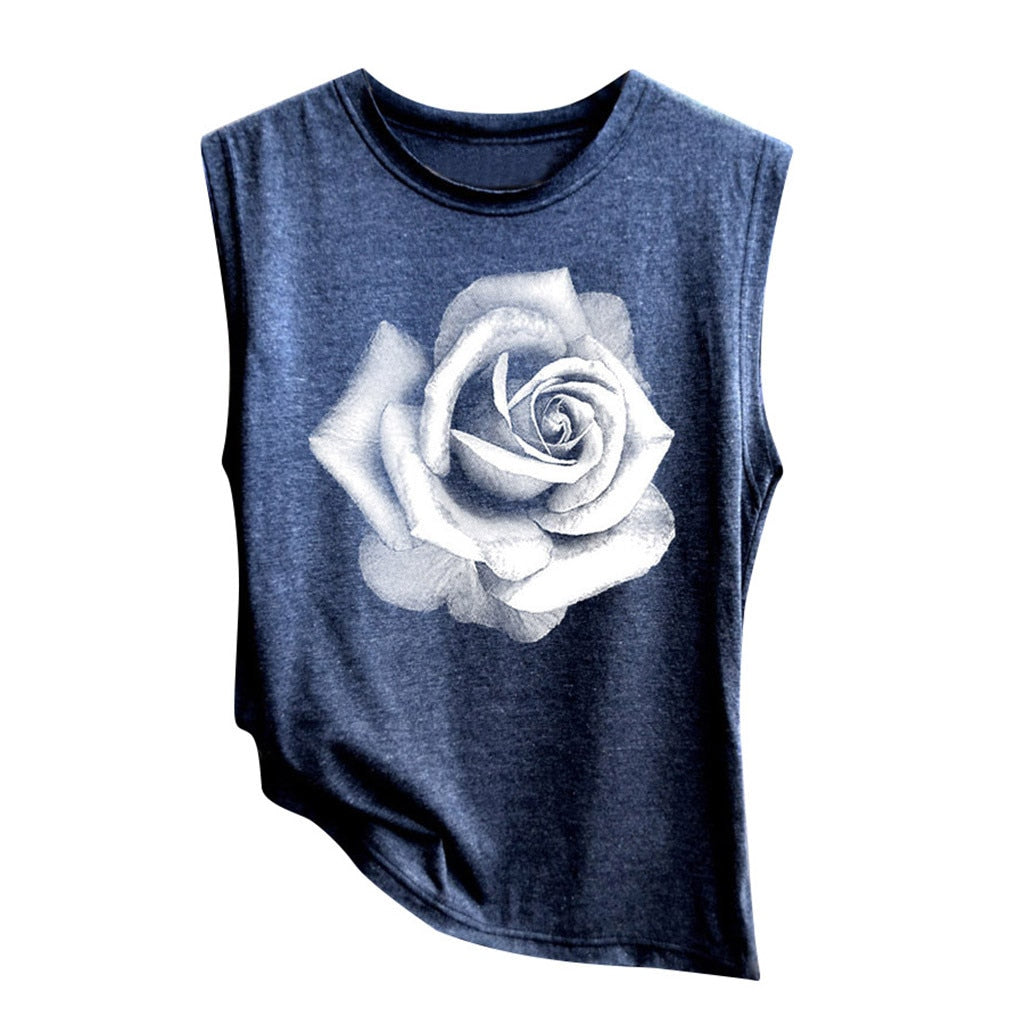 Rose Tank Top Vest Casual shirt