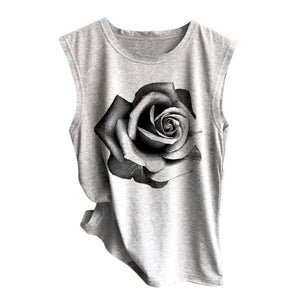 Rose Tank Top Vest Casual shirt