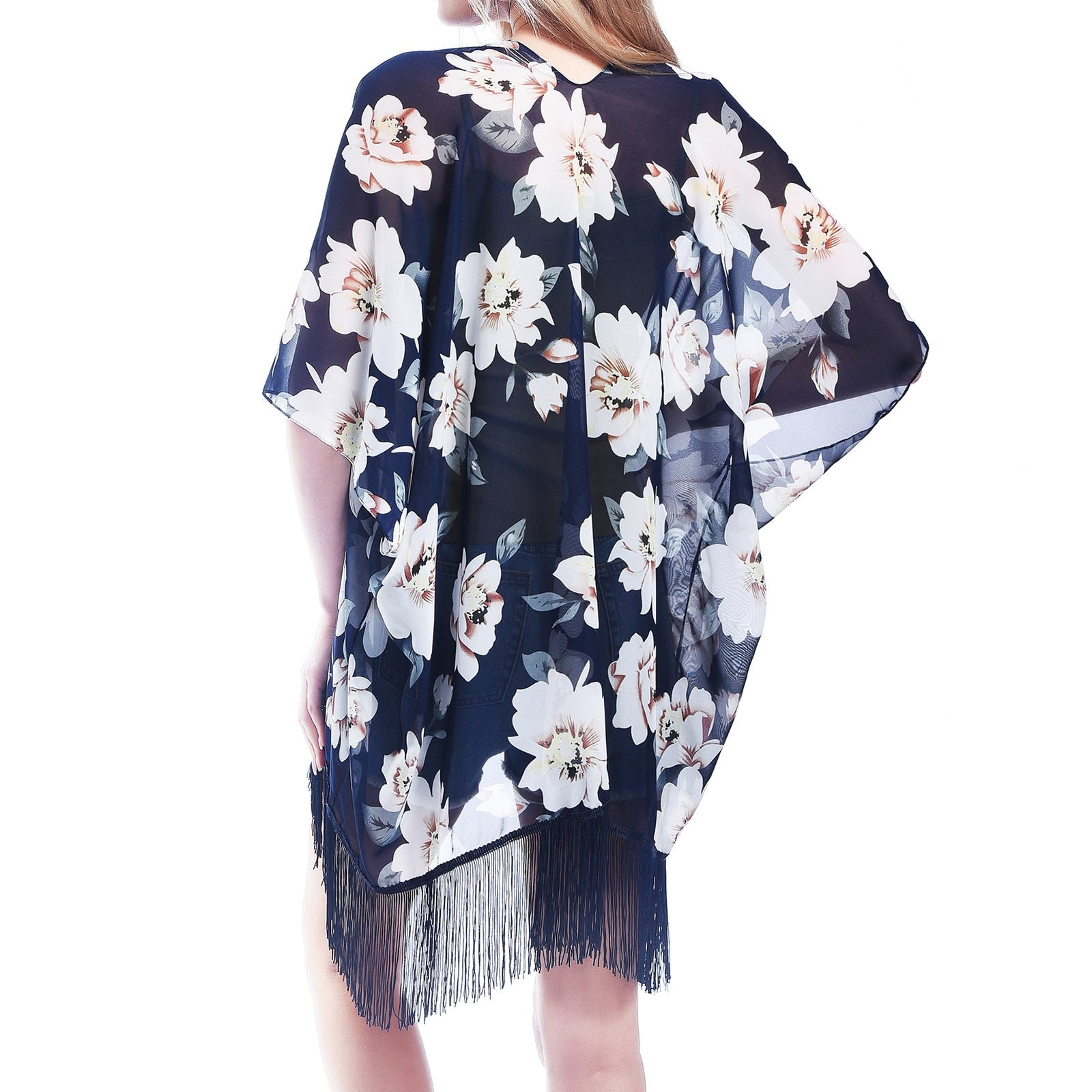 Chiffon Floral Loose Cover Up  Kimono