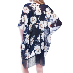 Chiffon Floral Loose Cover Up  Kimono