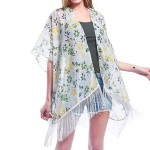 Chiffon Floral Loose Cover Up  Kimono