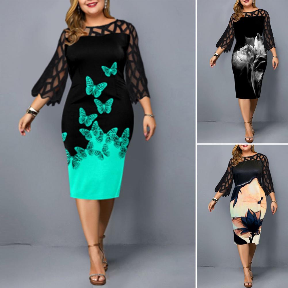 Plus Size Womens Elegant  Dress