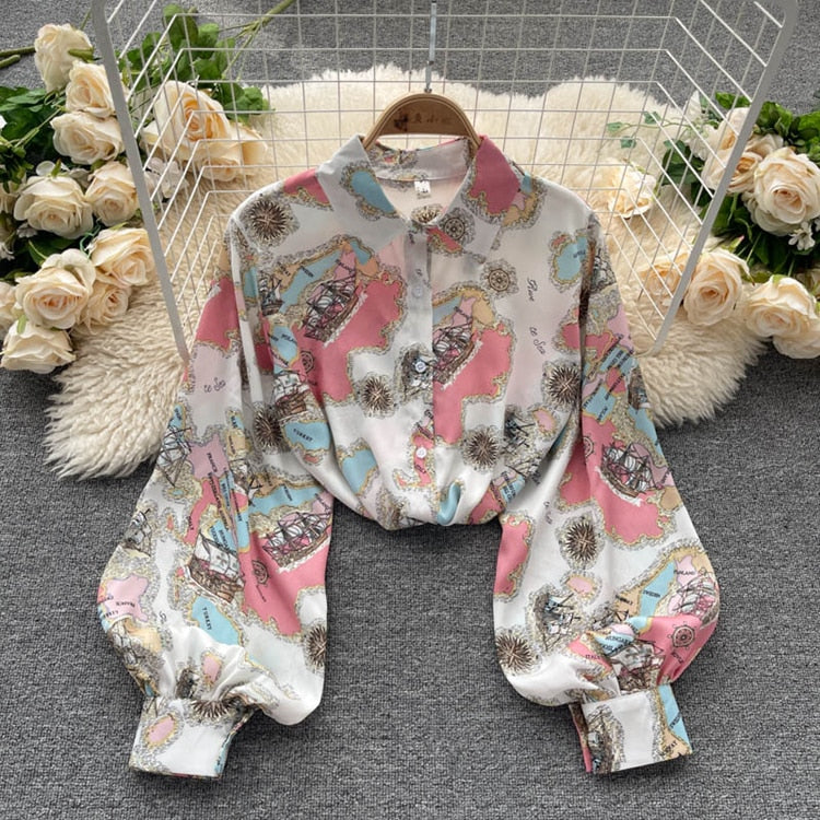 Elegant Rose Print  Office N Casual Shirt