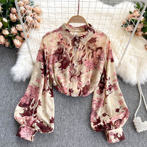 Elegant Rose Print  Office N Casual Shirt