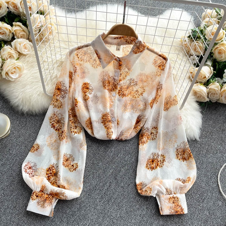 Elegant Rose Print  Office N Casual Shirt