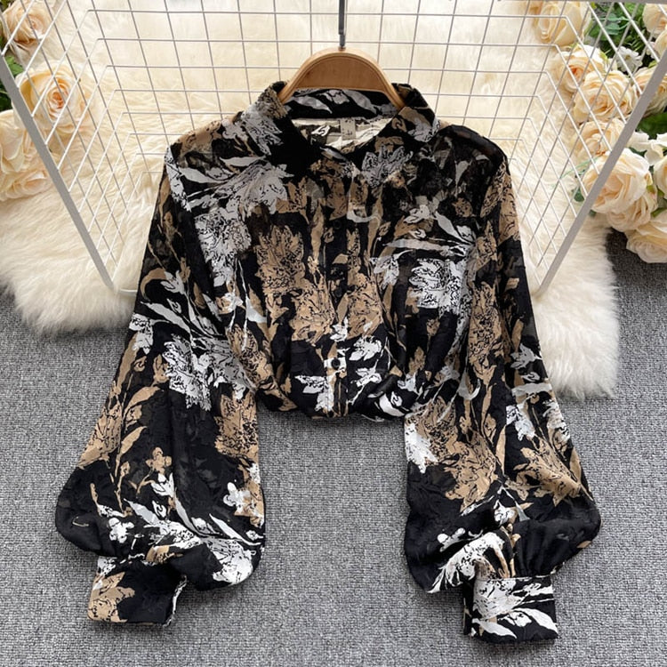 Elegant Rose Print  Office N Casual Shirt
