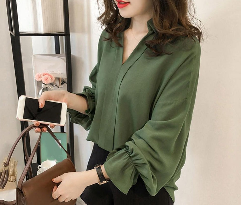 Women Loose Long Sleeve Shirt
