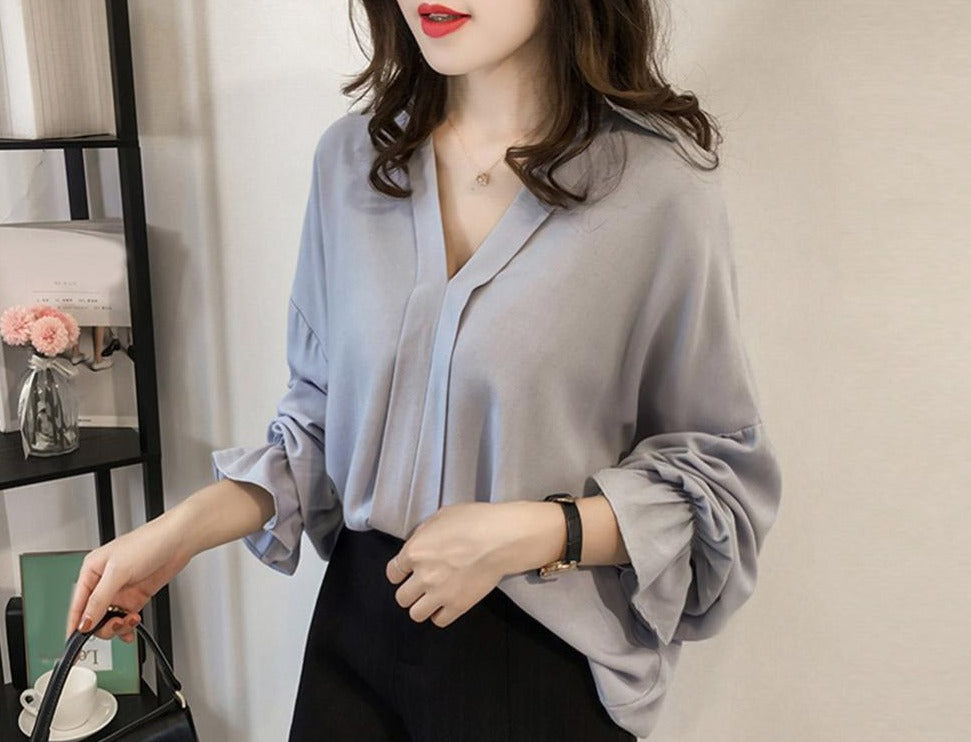 Women Loose Long Sleeve Shirt