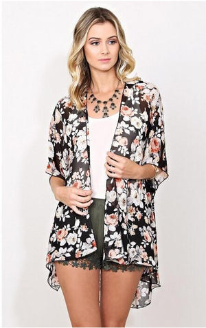 Flower Printed Half Sleeve Female Top