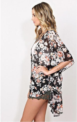 Flower Printed Half Sleeve Female Top