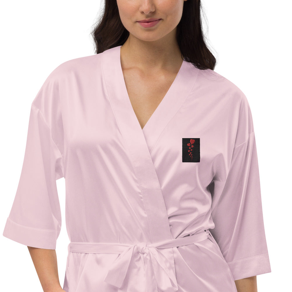 Satin robe