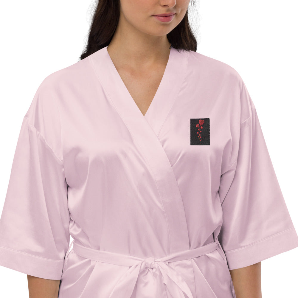 Satin robe