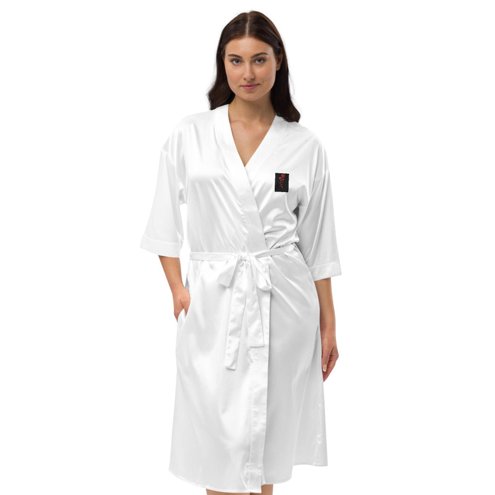 Satin robe