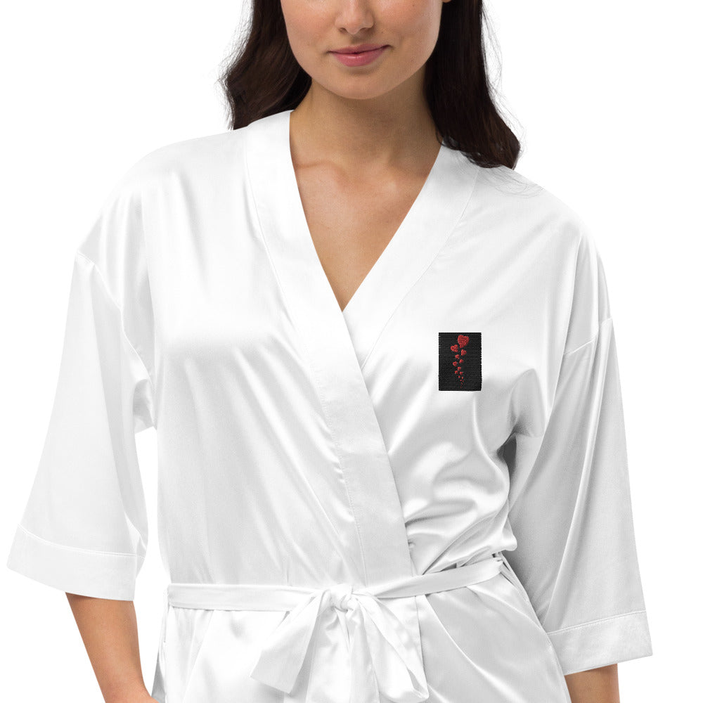 Satin robe
