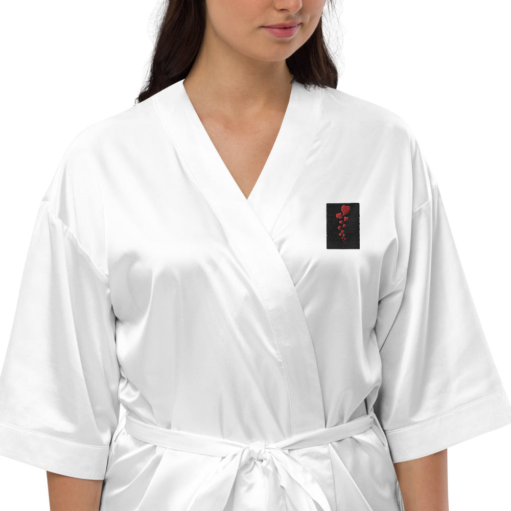 Satin robe